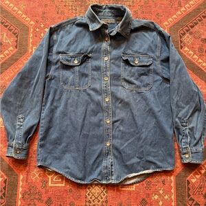 Men's Blue Denim Casual Button Down Shirt Newtown Trading Company